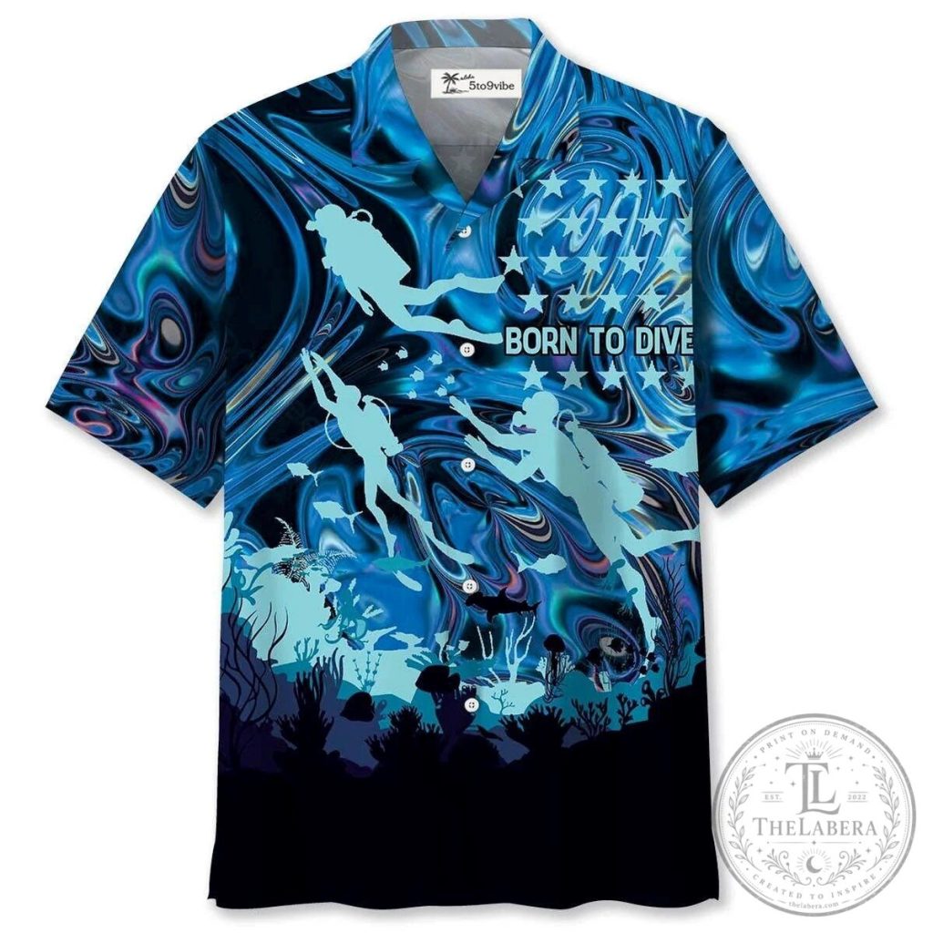 Born To Dive Unisex Hawaiian Shirt For Men and Women 3 Born To Dive Unisex Hawaiian Shirt For Men and Women