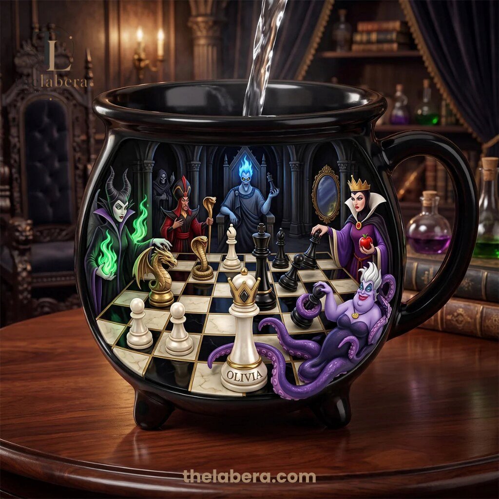 The Labera Olivia Villains Chess Cauldron Mug Black