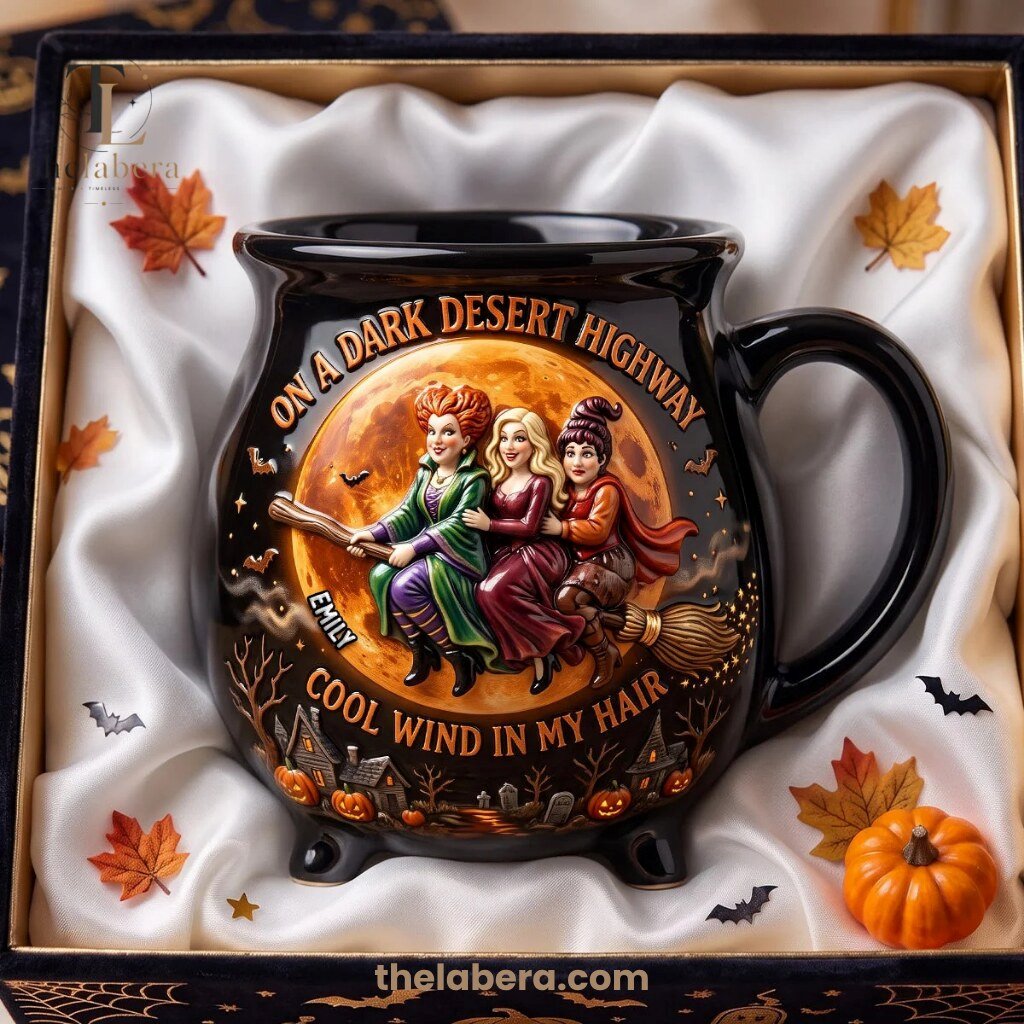 The Labera Emily Dark Desert Highway Witches Cauldron Mug Black