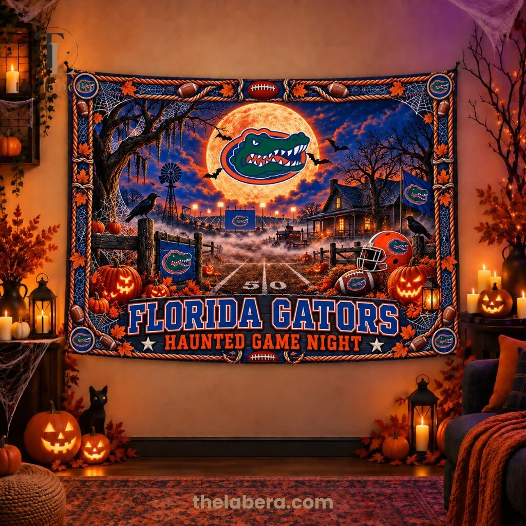 Florida Gators Haunted Game Night Wall Tapestry