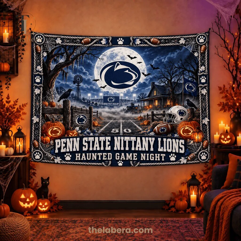 "Haunted Game Night Tapestry Banners: Top Picks for College Fans" 18 The Labera Grunch Personalized Championship Ring Navy Blue Silver