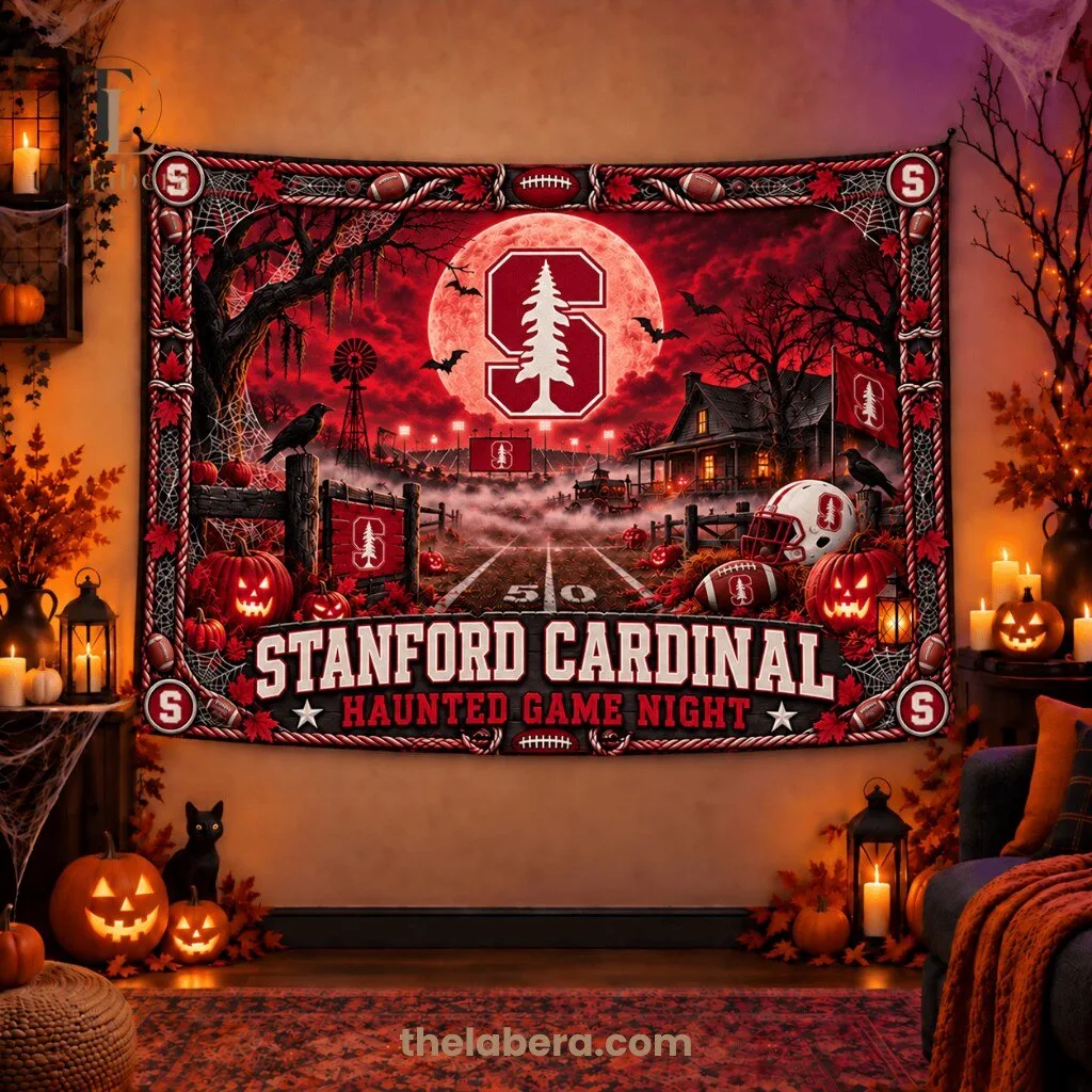 Stanford Cardinals Haunted Game Night Banner Cardinal Red White Halloween 1 Stanford Cardinals Haunted Game Night Banner Cardinal Red White Halloween