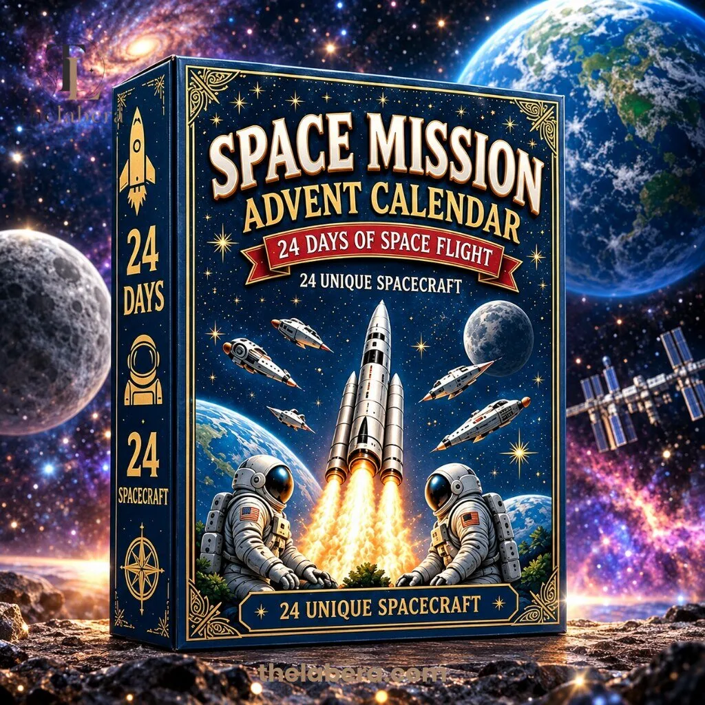 Space Mission Advent Calendar with 24 Unique Spacecraft and Astronaut Collectible Figurines