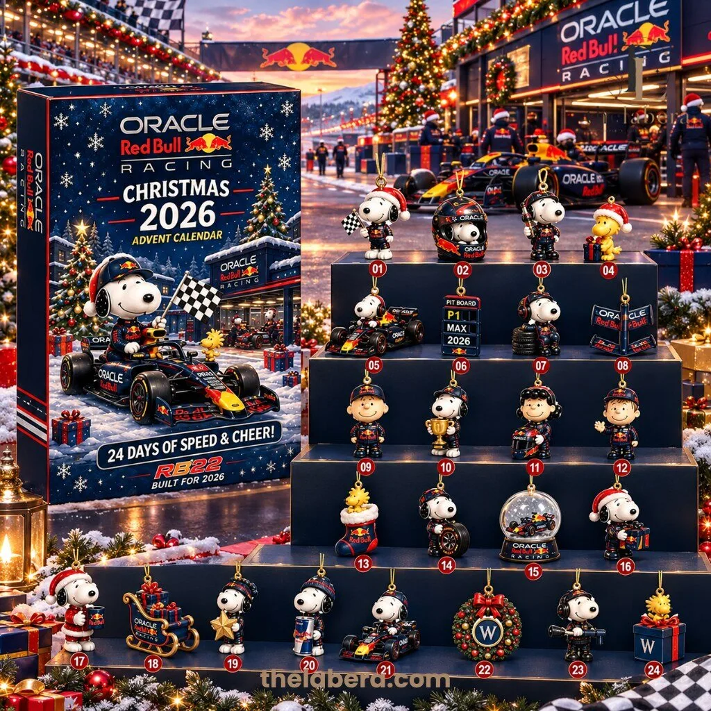 Oracle Red Bull Racing Christmas 2026 Advent Calendar with 24 Collectible Snoopy Ornaments 2 Oracle Red Bull Racing Christmas 2026 Advent Calendar with 24 Collectible Snoopy Ornaments