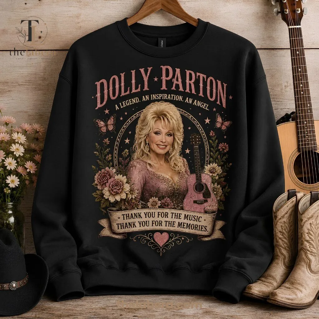 Dolly Parton Legend Inspiration Angel Sweatshirt Thank You For The Music