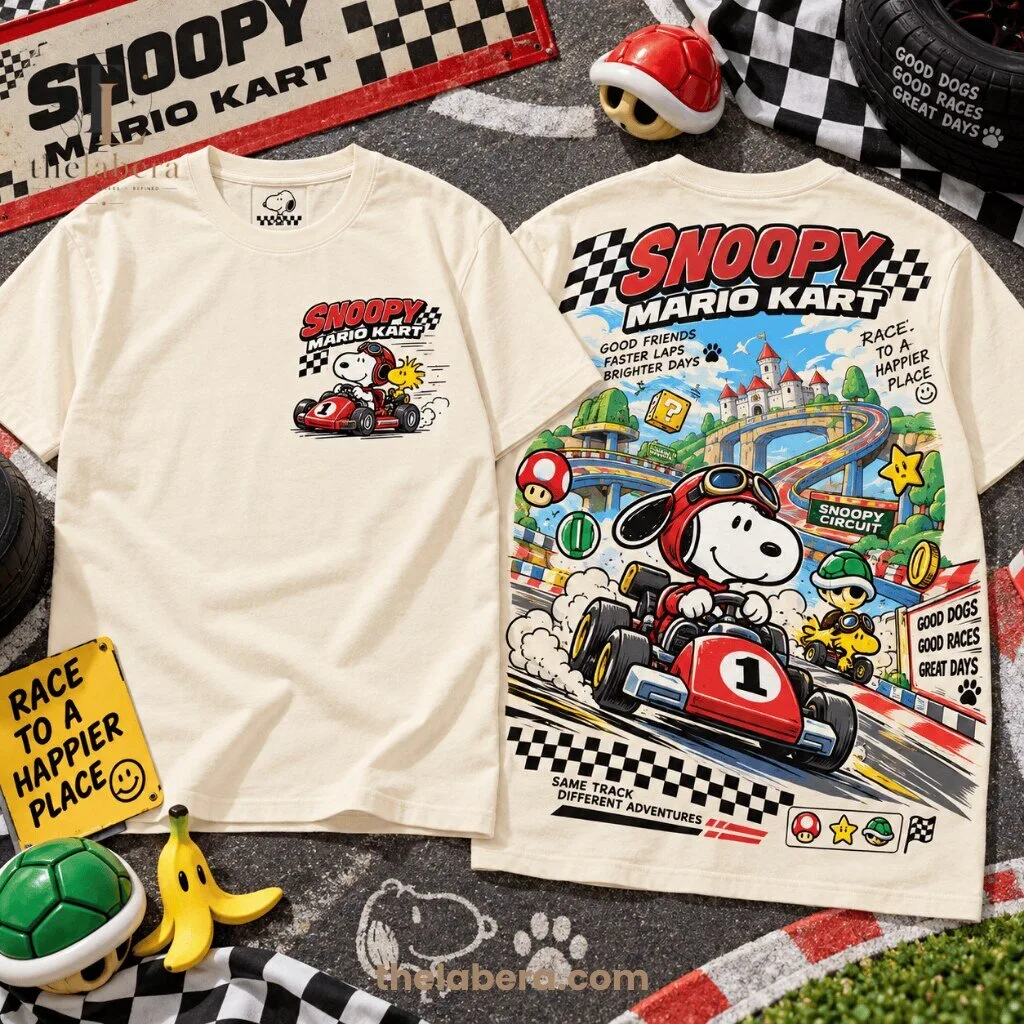 The Labera Snoopy Mario Kart Graphic T-Shirt