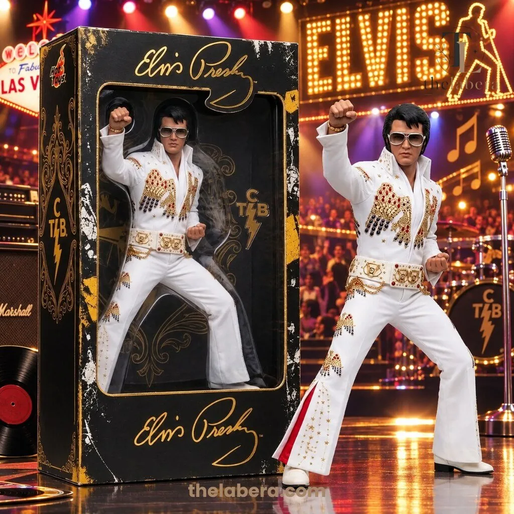 Hot Toys Elvis Presley TCB Collectible Figure White Jumpsuit
