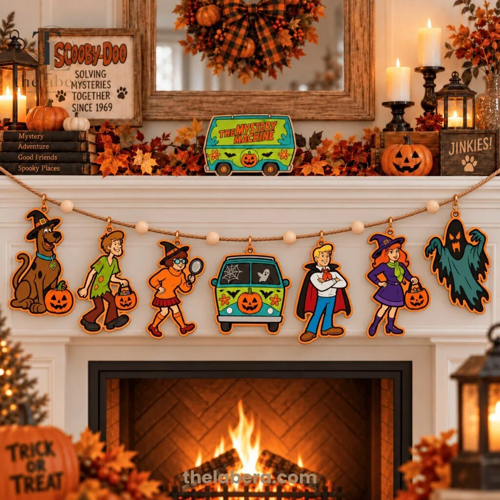 Scooby-Doo Halloween Garland Mystery Machine Ghost Decor