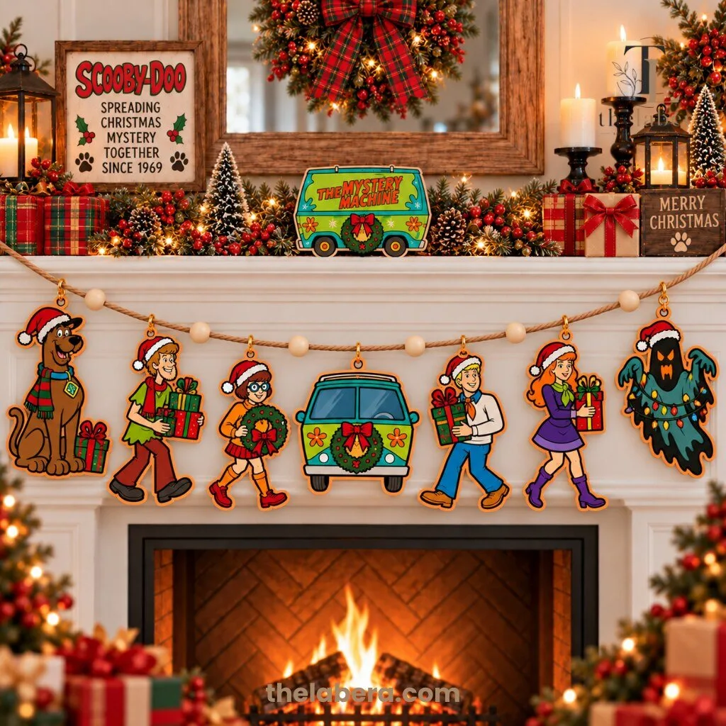 Scooby-Doo Christmas Garland Mantel Decor