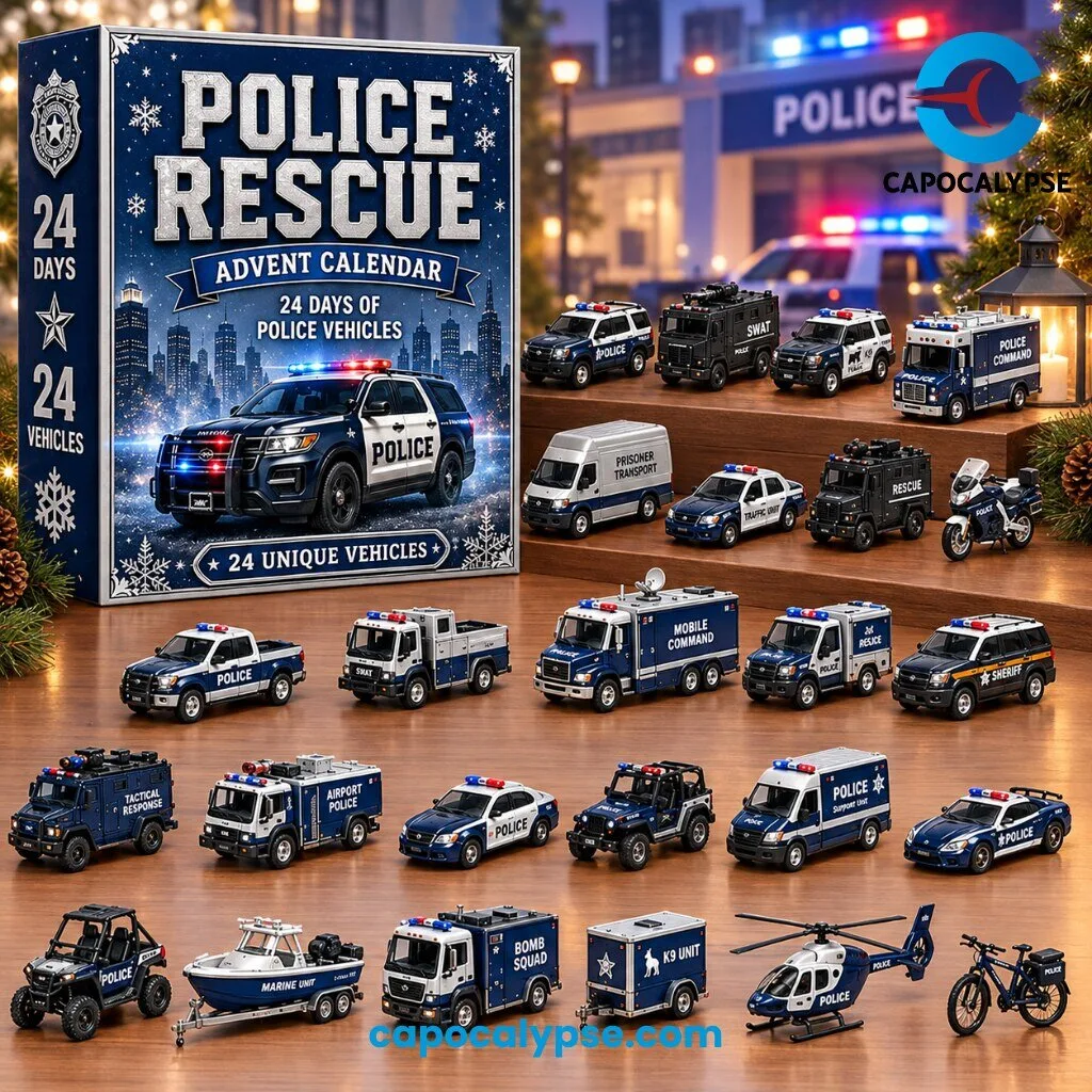 Police Rescue Advent Calendar with 24 Police Vehicles