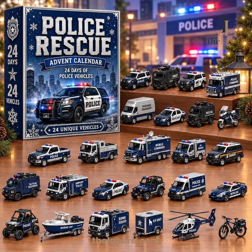 The Labera Police Rescue Advent Calendar 24 Days of Police Vehicles