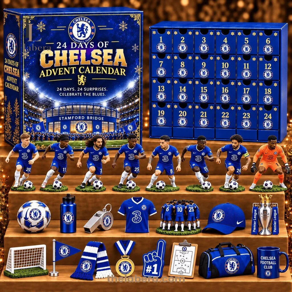 "Top Football Advent Calendars: Manchester City, Chelsea, Liverpool, Leeds, Everton" 3 The Labera Chelsea 24 Days Advent Calendar Royal Blue