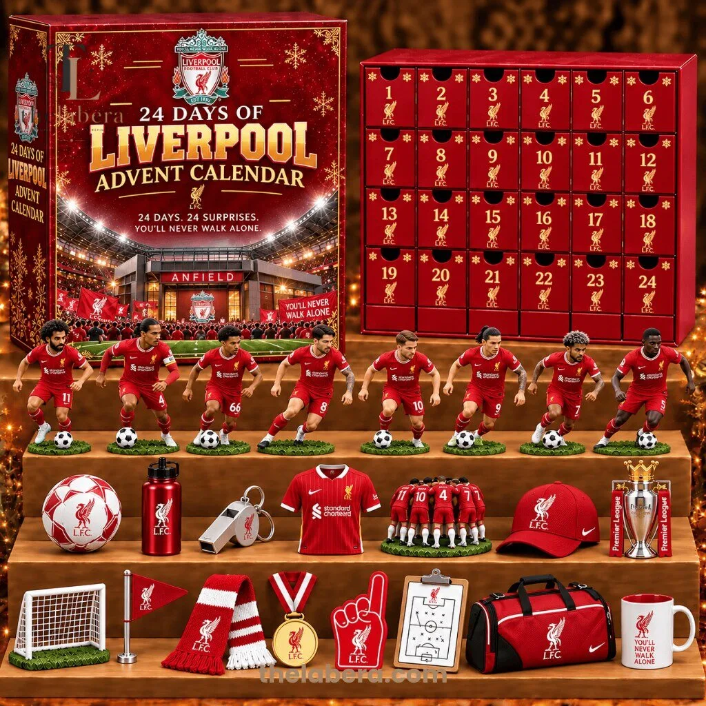 "Top Football Advent Calendars: Manchester City, Chelsea, Liverpool, Leeds, Everton" 4 The Labera Liverpool 24 Days Advent Calendar Red
