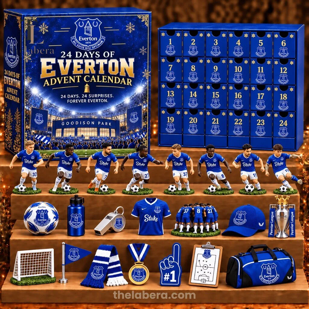 "Top Football Advent Calendars: Manchester City, Chelsea, Liverpool, Leeds, Everton" 6 The Labera Everton 24 Days Advent Calendar Royal Blue