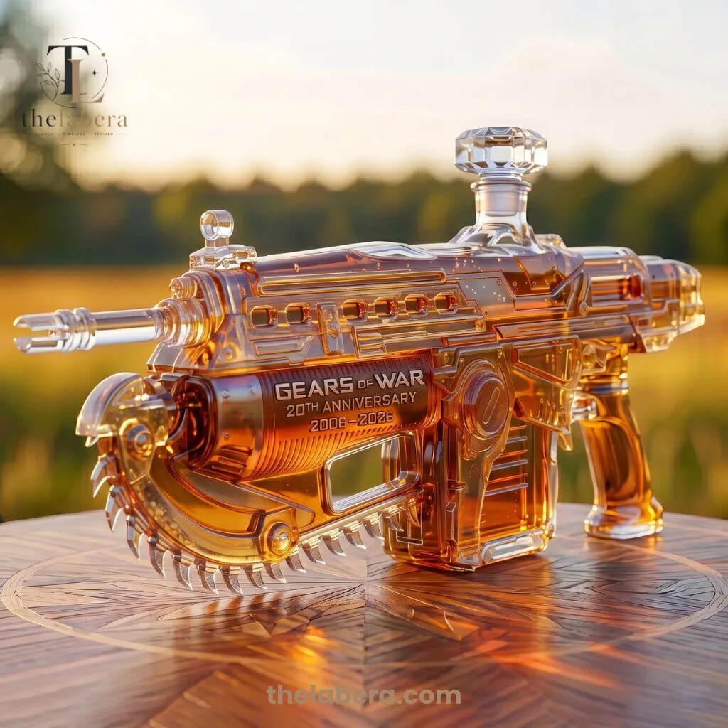 The Labera Gears of War 20th Anniversary Glass Gun Decanter 2 The Labera Gears of War 20th Anniversary Glass Gun Decanter