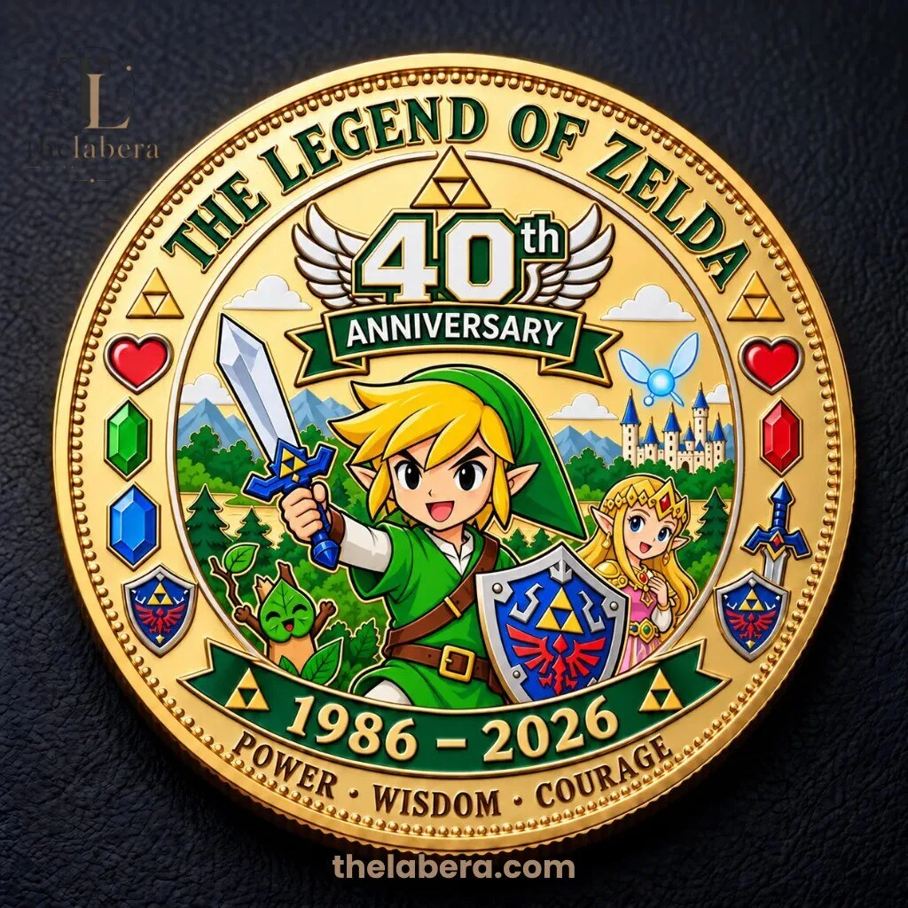 The Labera The Legend of Zelda 40th Anniversary Gold Collector Coin