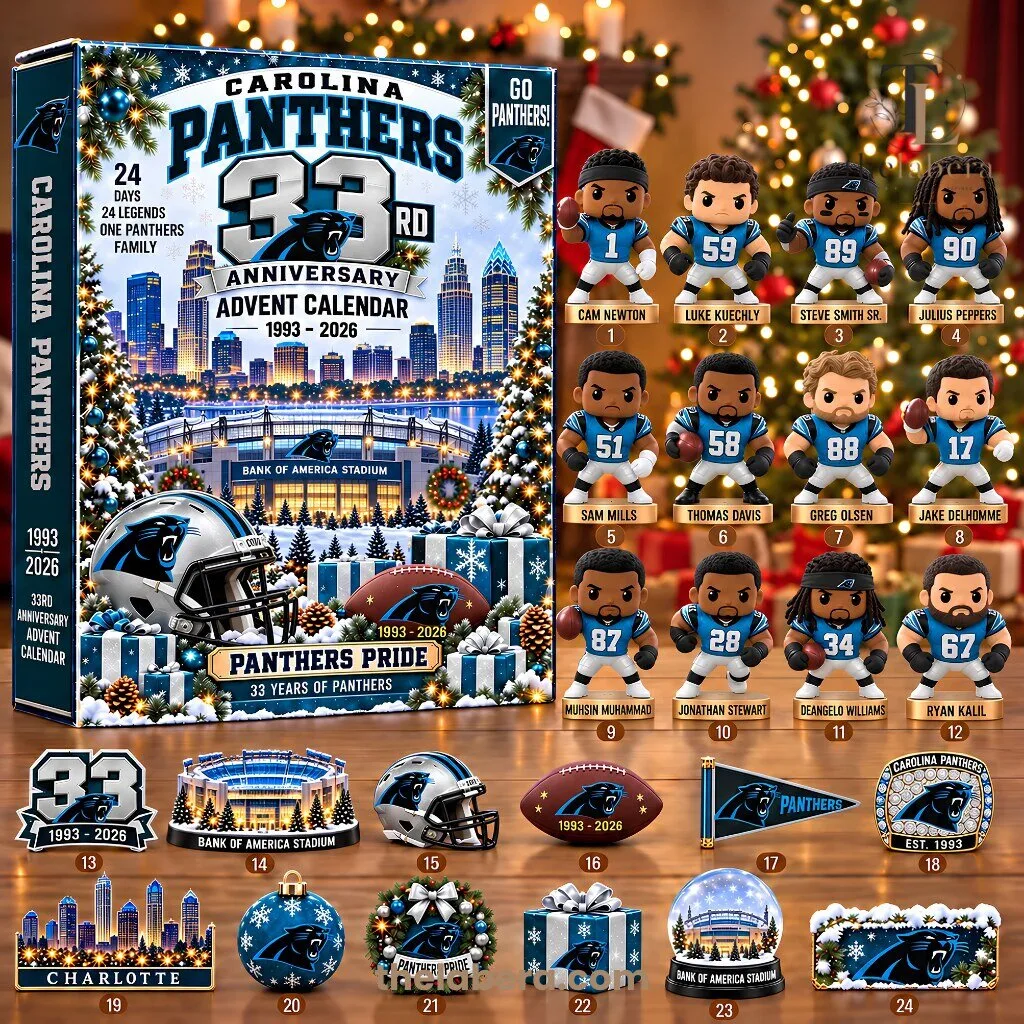 Carolina Panthers 33rd Anniversary Advent Calendar 1993-2026