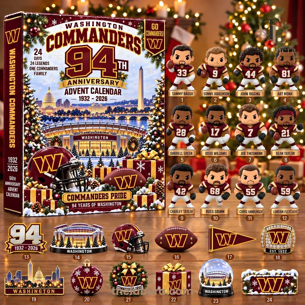 Washington Commanders 94th Anniversary Advent Calendar 1932-2026