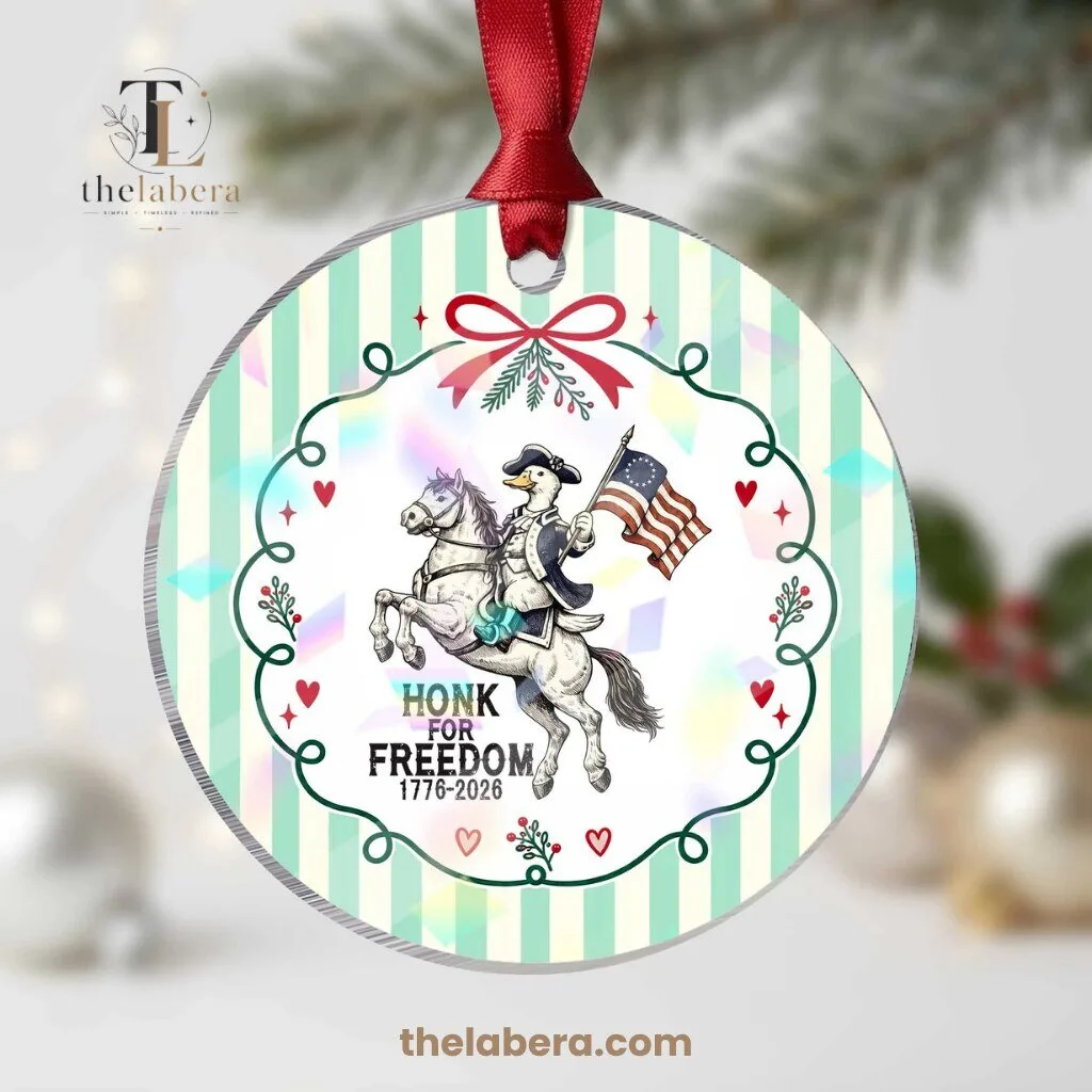 Honk For Freedom 1776-2026 Acrylic Christmas Ornament 2 Honk For Freedom 1776-2026 Acrylic Christmas Ornament