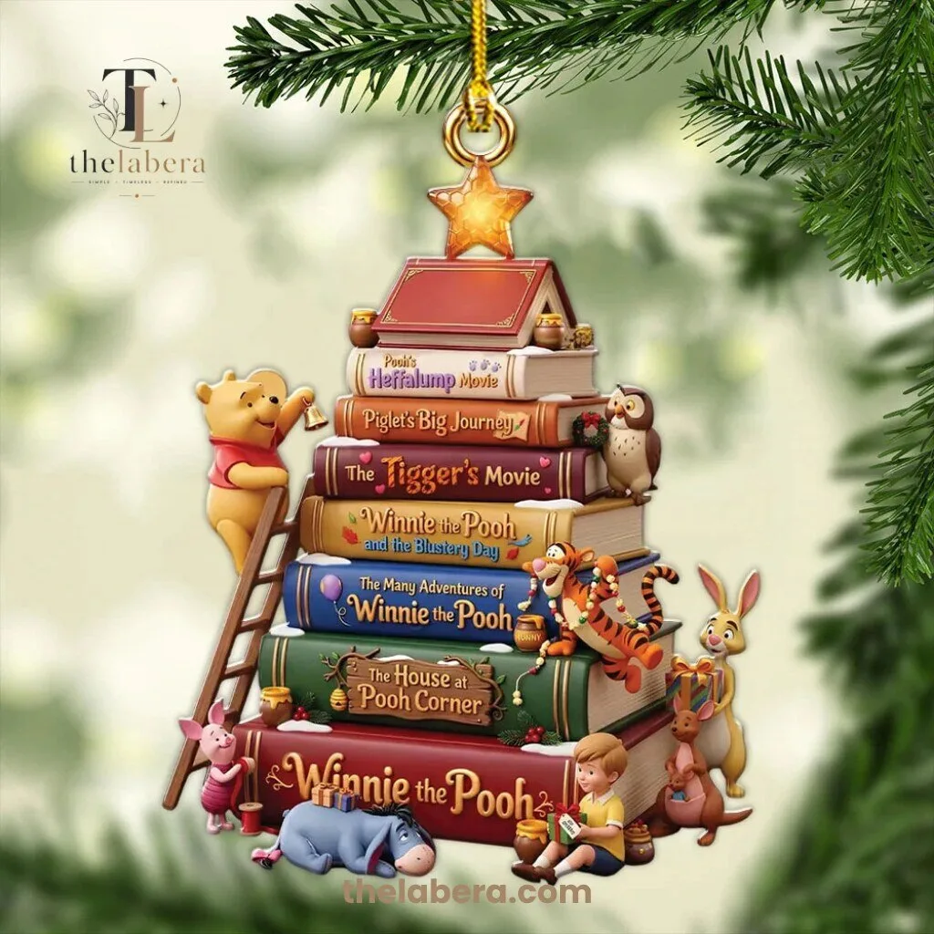 Winnie the Pooh Book Stack Christmas Ornament with Pooh and Friends 2 Winnie the Pooh Book Stack Christmas Ornament with Pooh and Friends